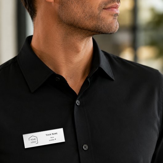 Badge D'identification Logo magnétique moderne simple professionnel