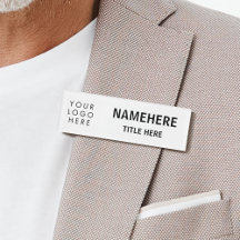 Logo Moderne Grandes Polices Simple Blanc Magnet T