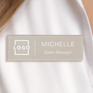 Badge D'identification Logo personnalisé Taupe Personnel d'entreprise