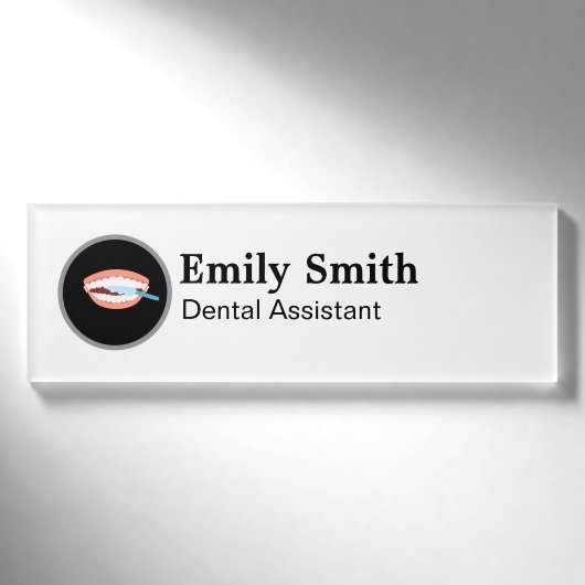 Badge D'identification Logo pour dentiste (Devant)