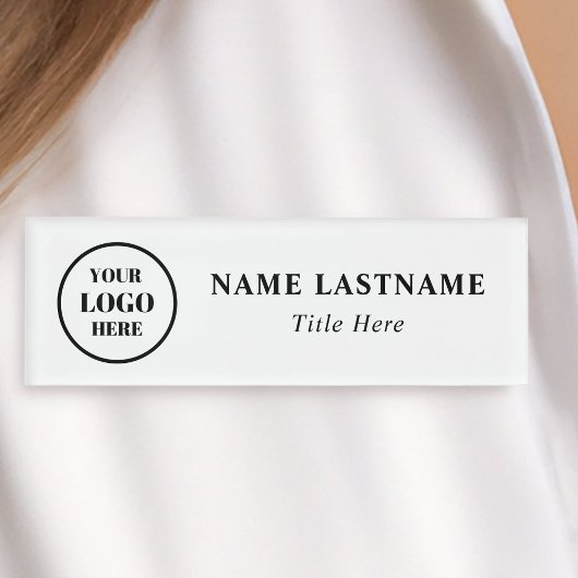 Badge D'identification Logo Professionnel Simple Minimaliste