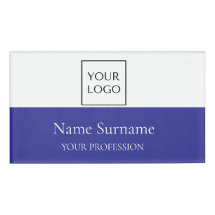 Badge D'identification Logo promotionnel bleu marine