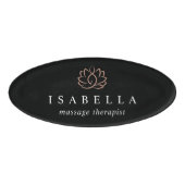 Badge D'identification Logo rose Gold Lotus | Employé Spa (Devant)