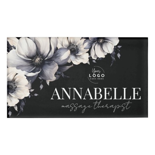 Badge D'identification Logo Spa noir blanc (Devant)