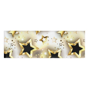 Badge D'identification Lumière transparente avec étoiles or