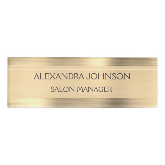 Badge D'identification Luxe Gold Professional Foil Moderne (Devant)