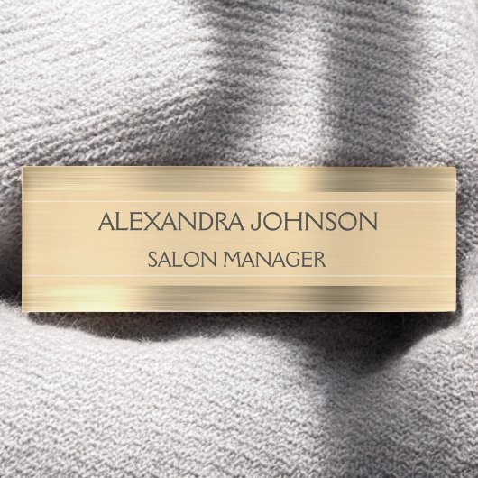 Badge D'identification Luxe Gold Professional Foil Moderne