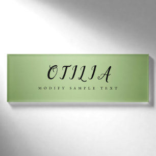 Badge D'identification Luxe Mint Green Beauty Salon Nom du personnel Badg