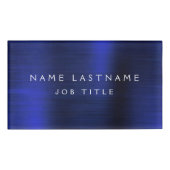 Badge D'identification Marine Blue Metallic Foil Entreprise moderne (Devant)