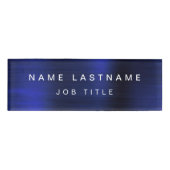 Badge D'identification Marine Blue Metallic Foil Entreprise moderne (Devant)