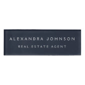 Badge D'identification Marine Professionnelle Blue Modern Business (Devant)