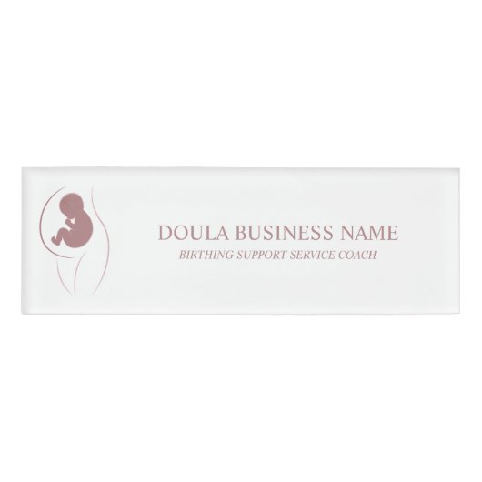 Badge D'identification Marque Silhouette Mère Bébé (Devant)