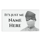 Badge D'identification Masque covidé drôle (Devant)