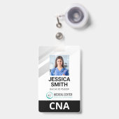 Badge d'identification médicale avec photo (Avant avec rétractable)
