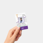 Badge d'identification médicale personnalisé + Cod (Manuel / portable)