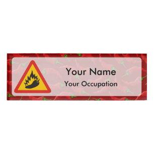 Badge D'identification Mention de danger pour le poivre chaud Nom Balise