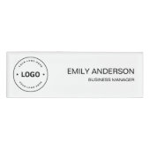 Badge D'identification Minimaliste Ajoutez votre propre logo (Devant)