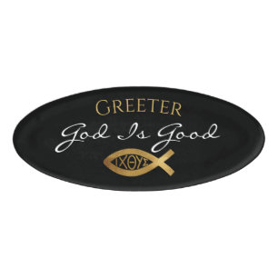 Badge D'identification Ministère de l'Église chrétienne Greeter Usher