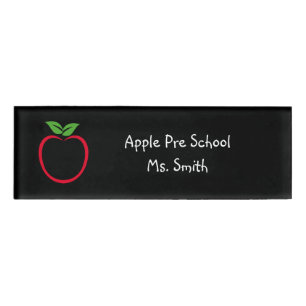 Badge D'identification Modèle de logo Apple - Balises de nom de l'enseig