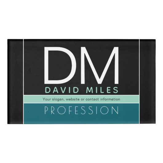 Badge D'identification Modèle d'entreprise moderne | Toutes les couleurs (Devant)