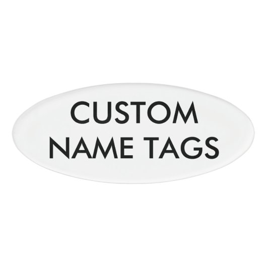 Badge D'identification Modèle nommé ovale de blanc d'étiquette (Devant)