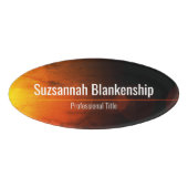 Badge D'identification Modèle Sunset professionnel élégant (Devant)