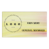 Badge D'identification modern Elegant Custom Name Title Employee  (Devant)