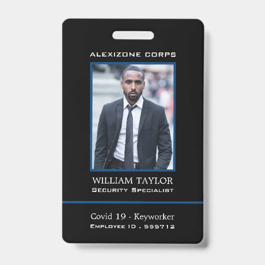 Badge d'identification moderne de l'industrie de l (Avant)