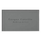 Badge D'identification Moderne Simple Dim Gris Professionnel Moderne (Devant)