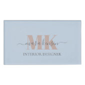 Badge D'identification Modert Mocha Mousse Monogram Poussiéreux Bleu (Devant)