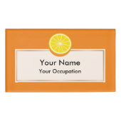 Badge D'identification Moitié orange (Devant)