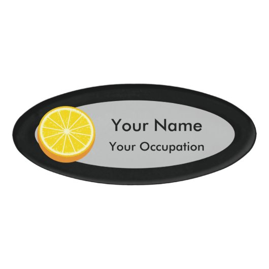 Badge D'identification Moitié orange (Devant)