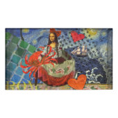 Badge D'identification Mona Lisa Fun Zodiac Whimsical (Devant)