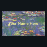 Badge D'identification Monet Water Lilies Chef-d'oeuvre Peinture<br><div class="desc">Monet Water Lilies - Ce tableau Monet classique a été peint par Claude Monet en 1916. Il fait partie de sa célèbre collection de nénuphars où il peint dans son jardin à Giverney,  France. Un tableau de chef-d'oeuvre.</div>