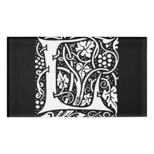 Badge D'identification Monogramme vintage L Art Nouveau