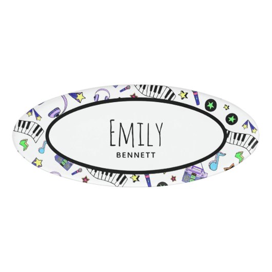 Badge D'identification Montez la musique (Devant)