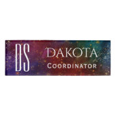 Badge D'identification Moody Ombre | Monogramme de poussière de cétacés p (Devant)