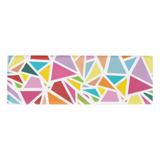 Badge D'identification Motif de triangles colorés (Devant)