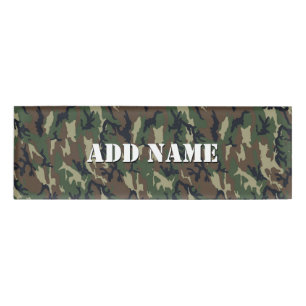 Badge D'identification Motif du Camouflage vert Woodland