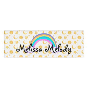 Badge D'identification Motif Rainbow Sun Moon Star