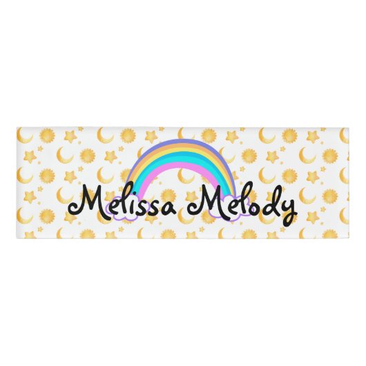 Badge D'identification Motif Rainbow Sun Moon Star (Devant)