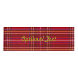 Badge D'identification Motif royal de Noël de tartan de Stewart