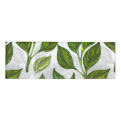 Badge D'identification Motif sans couture avec Feuilles de thé vert (Devant)