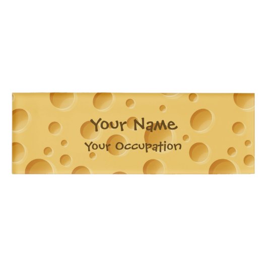 Badge D'identification Motif suisse au fromage (Devant)