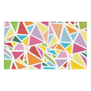 Badge D'identification Motif triangles colorés