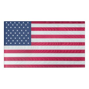 Badge D'identification Mots-clés Simple Large American Patriotic Name