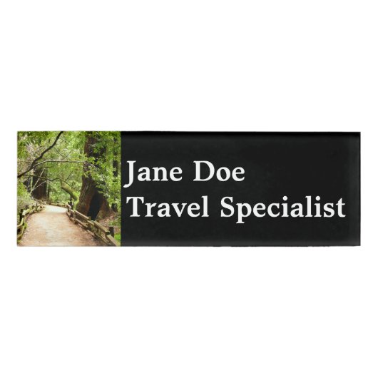 Badge D'identification Muir Woods Path II Nature Photography (Devant)