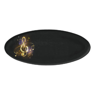 Badge D'identification Musique clé de sol en or