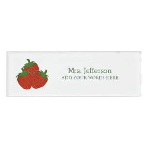 Badge D'identification Nametag personnalisé de fraise