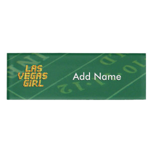 Badge D'identification Neon Lights - Las Vegas Girl